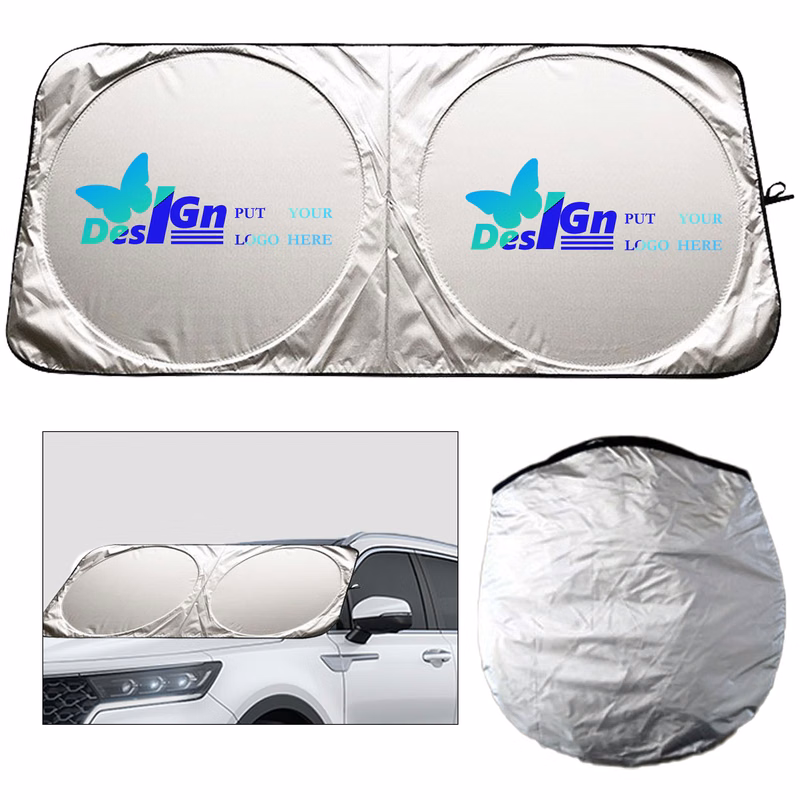 MOQ50 Full Color Double Circle Car Sunshade