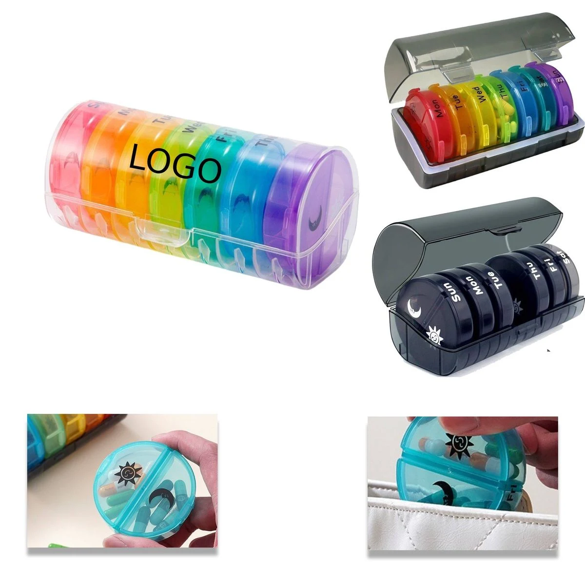 Weekly Portable Am Pm Pill Organizer Box 1