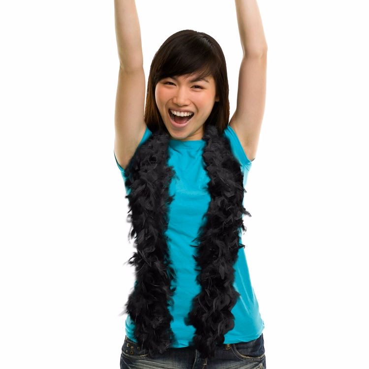 Black Adult Size Feather Boa