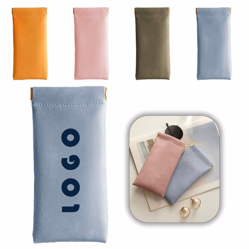 Spring Closure Eyeglass Pouch