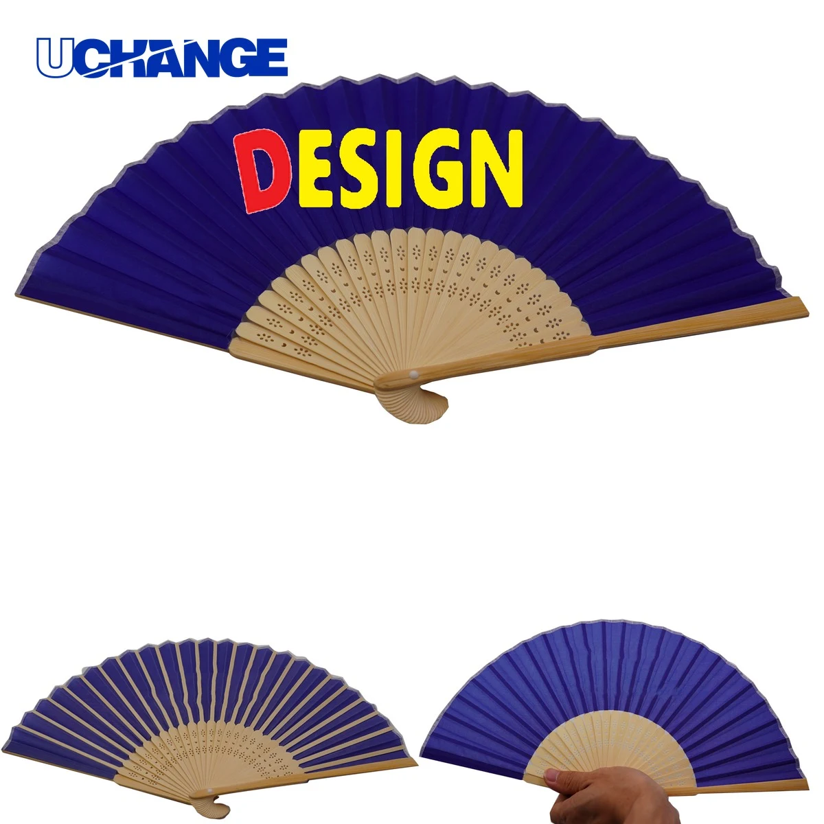 8-Inch Bamboo Folding Hand Fan Tool 1