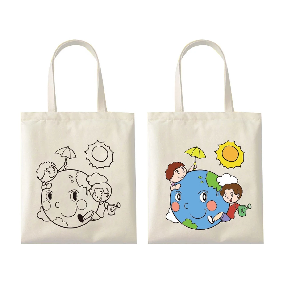 Color Me Canvas Tote Bag, custom tote bag with logo imprint 1