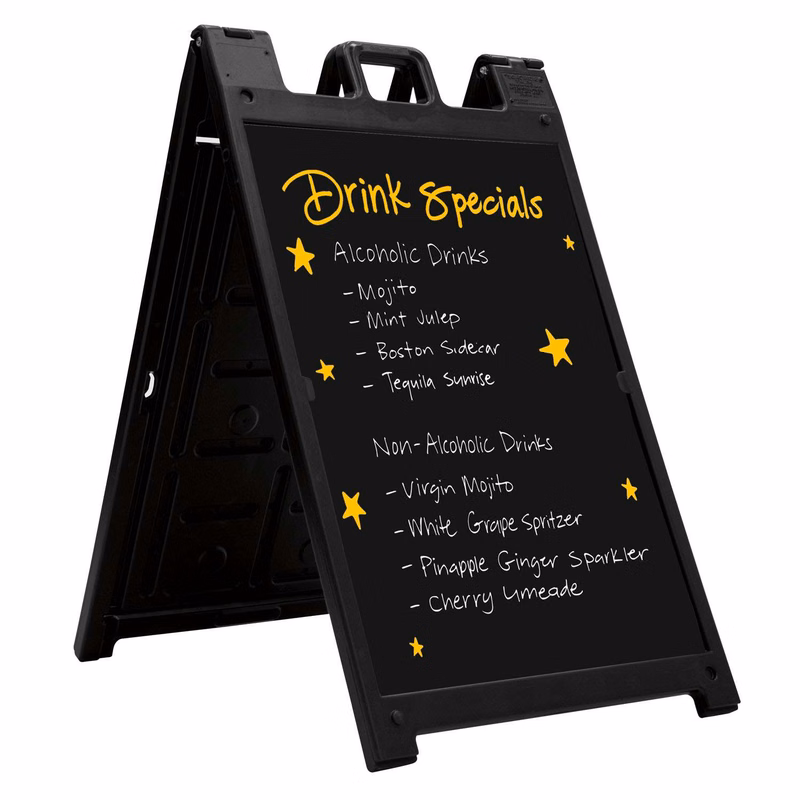 Signicade Deluxe A-Frame Unimprinted Chalkboard Kit