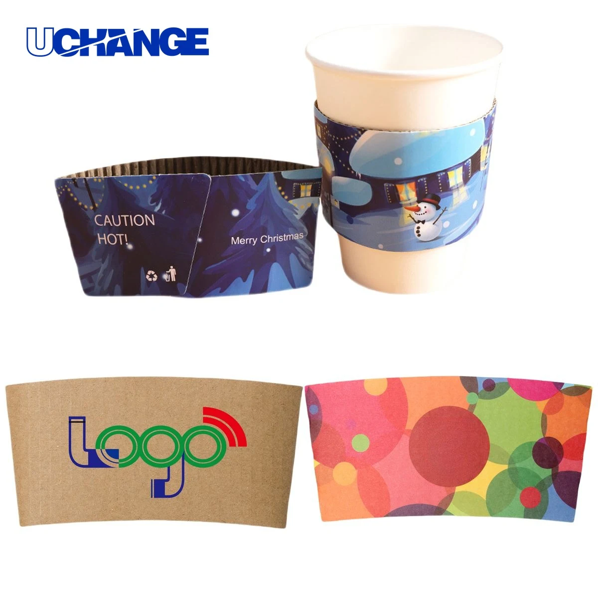 100oz Kraft Paper Cup Sleeve 1