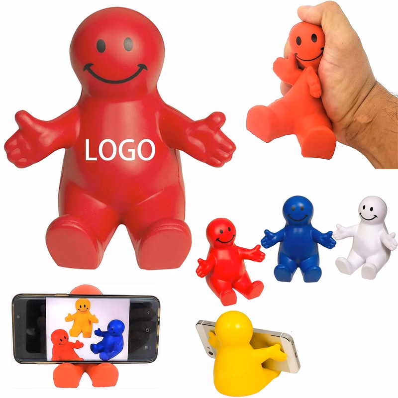 Popular Happy Dude Phone Holder & Squeezable Stress Reliever