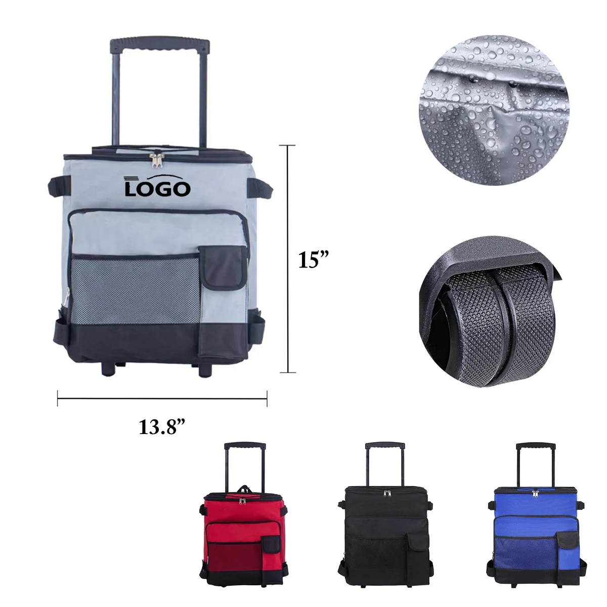 MOQ1 Oxford Insulated Trolley Picnic Travel Bag 1