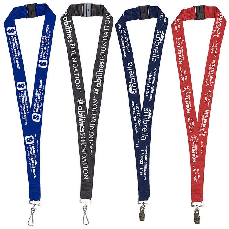 "Palmer" 1" Silkscreen Lanyard with FREE Breakaway Safety Release