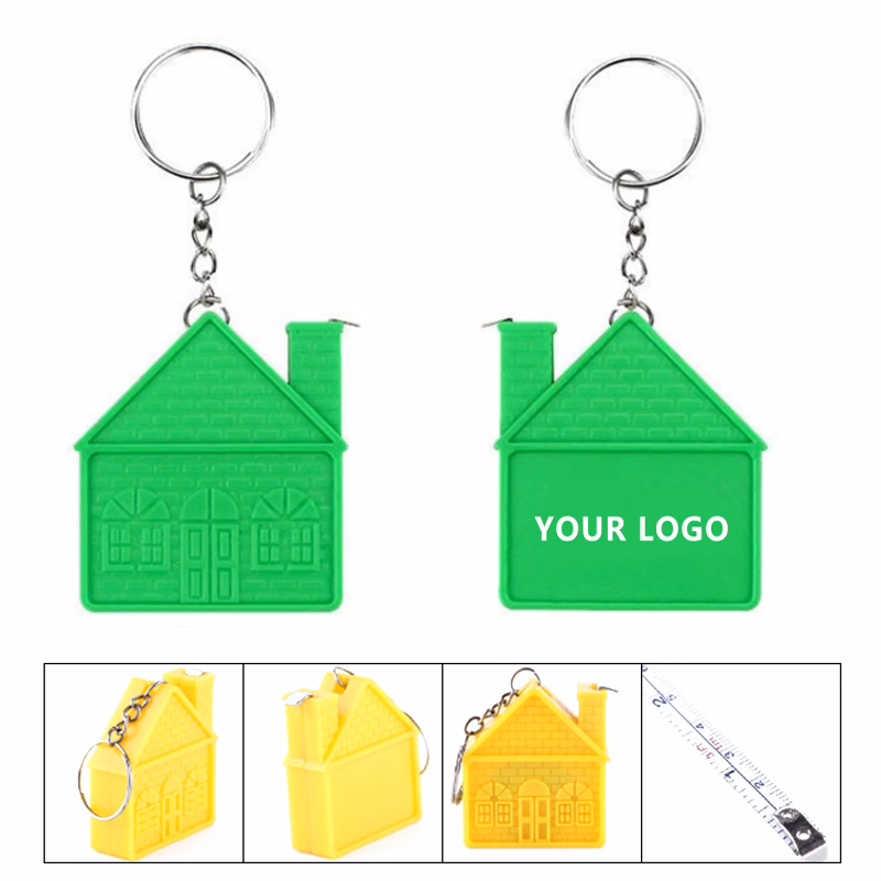House Shape Tape Measure With Key Chain
