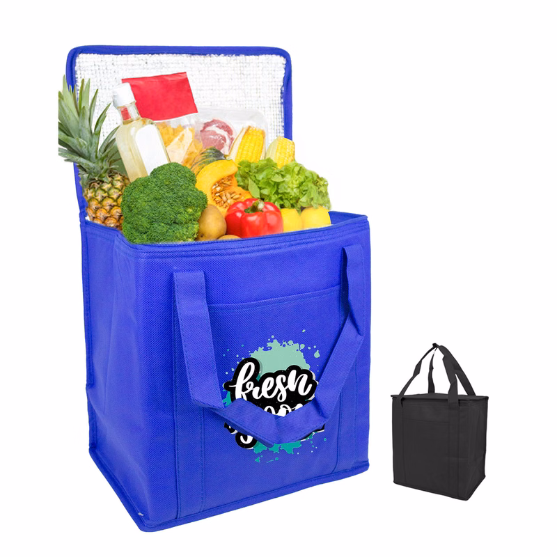 Large Hot/Cold Foil Lined Non-Woven Cooler Bag