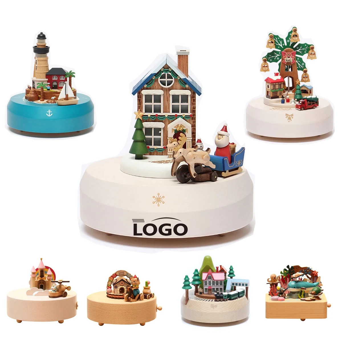 Christmas Gift Wooden Music Box MOQ 1 1