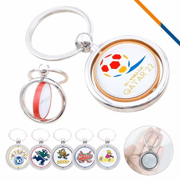 Custom Galloper Chrome Metal Keytag 1.59 in Six Colors — Corporate Giveaway