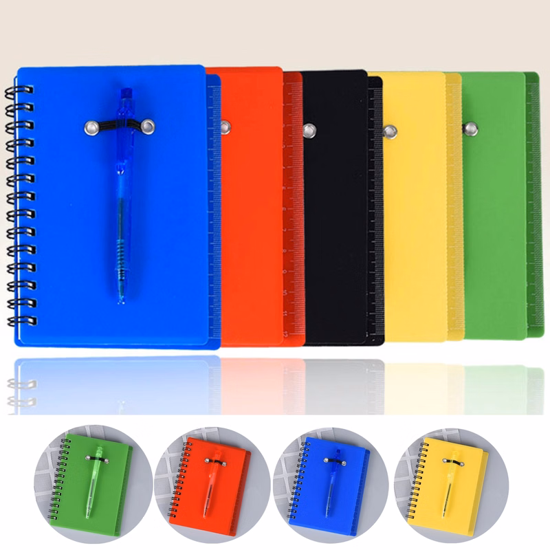 Soft PP Cover Spiral Business Notebook w/ Pen