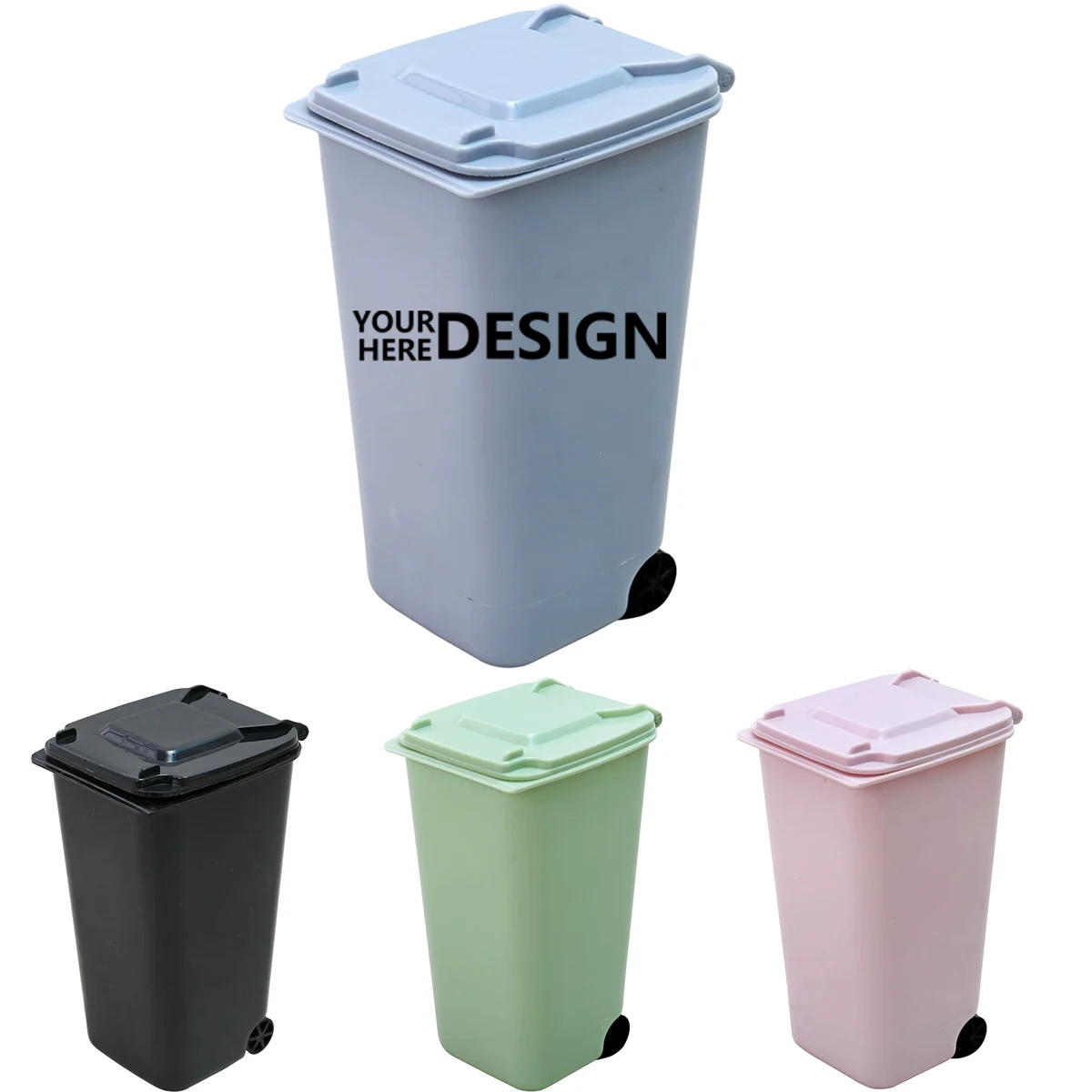 Compact Plastic Desk Waste Bin 1