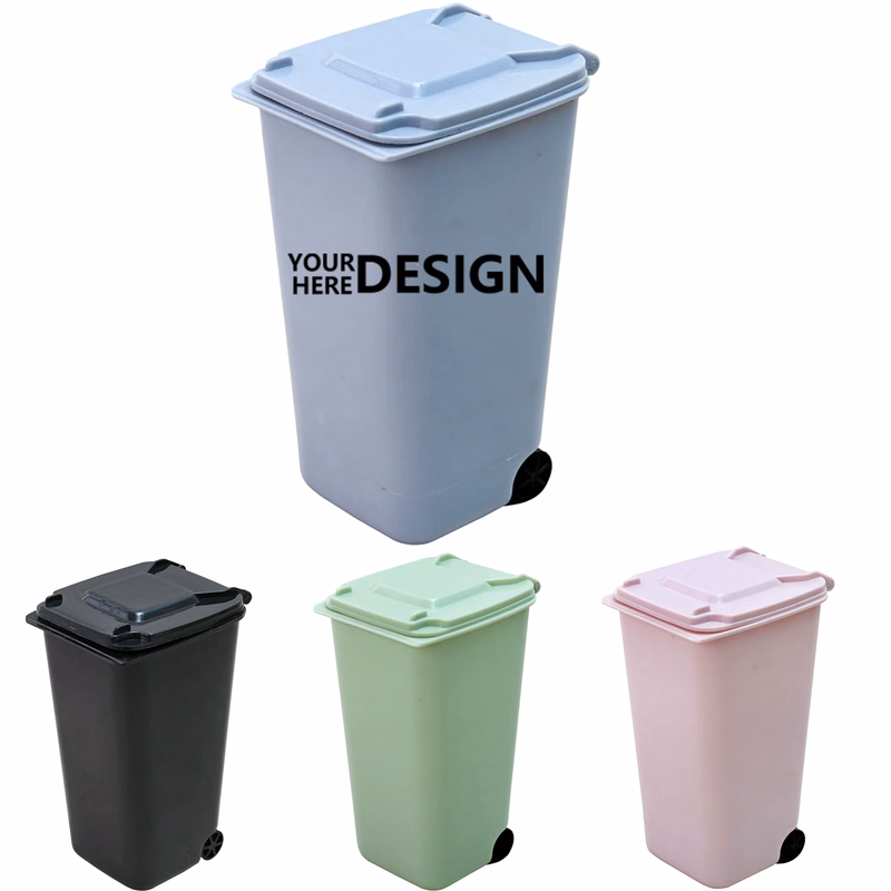 Compact Plastic Desk Waste Bin