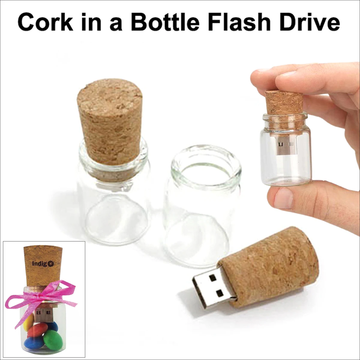 Cork in a Bottle Flash Drive / USB - 128MB 1
