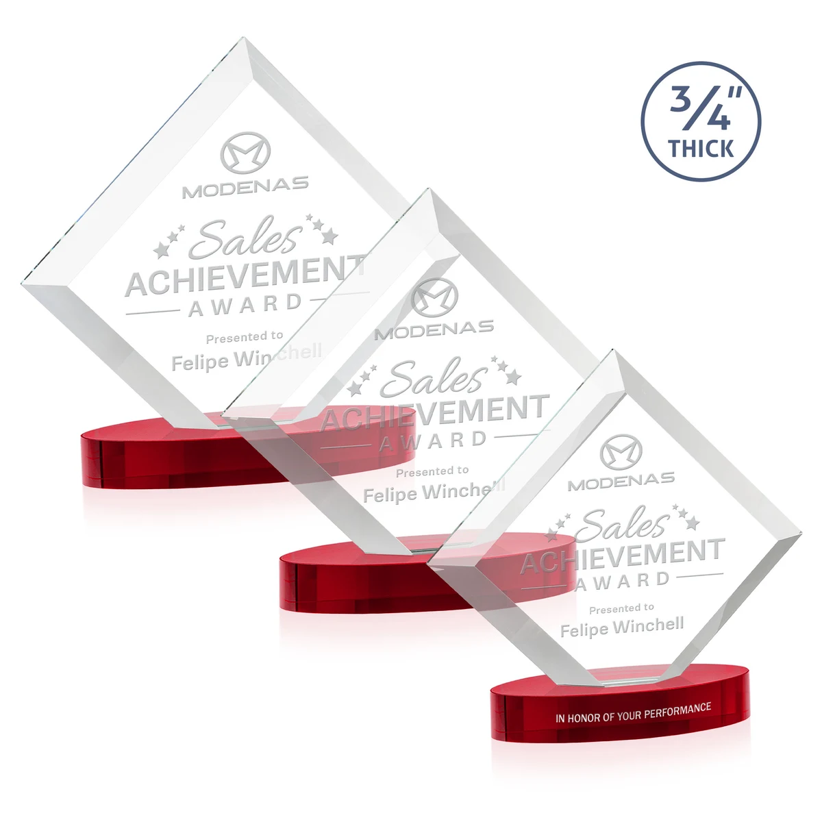 Belaire Award on Alberton Base - Red 1