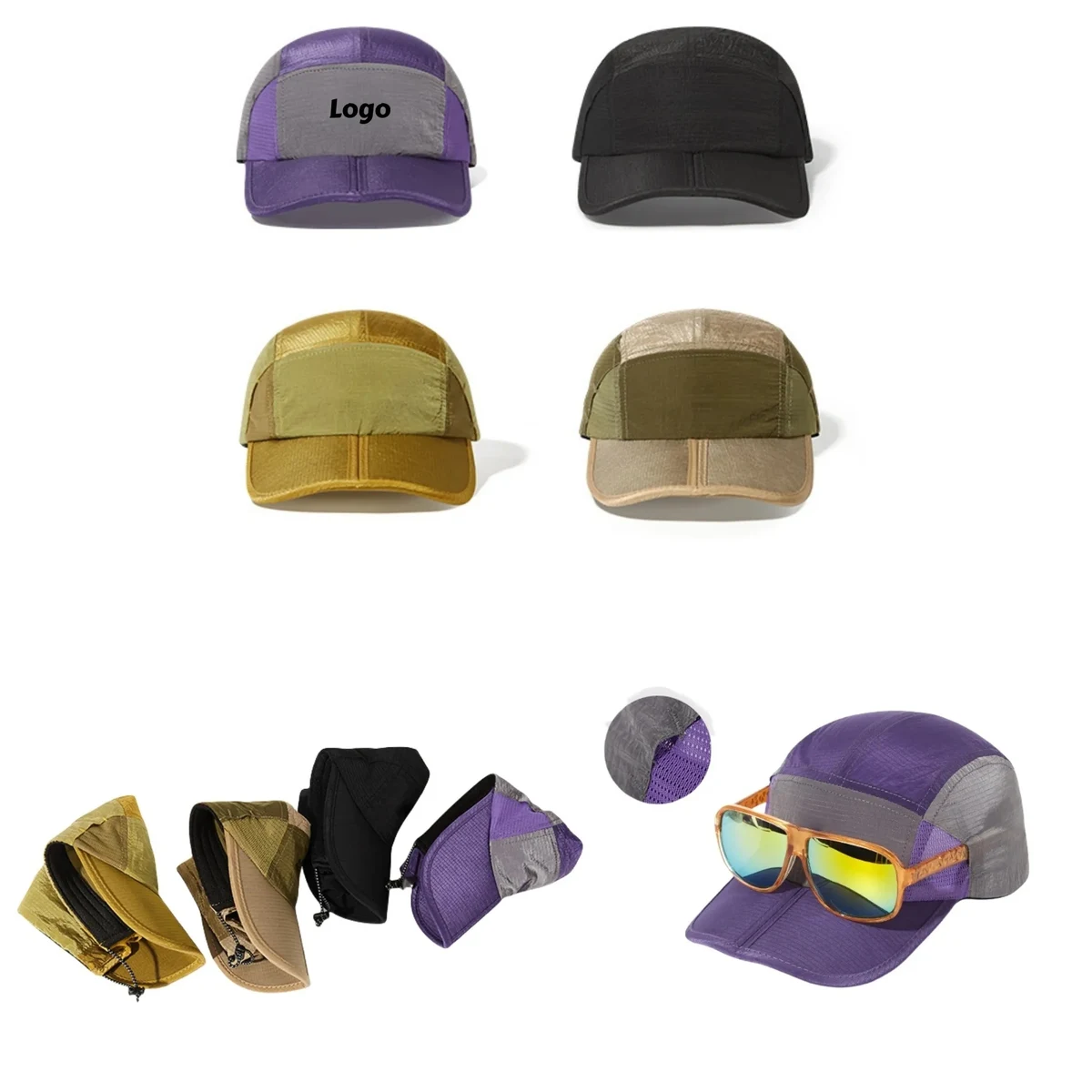 Unisex Quick Dry Foldable Baseball Cap Sun Protection 1
