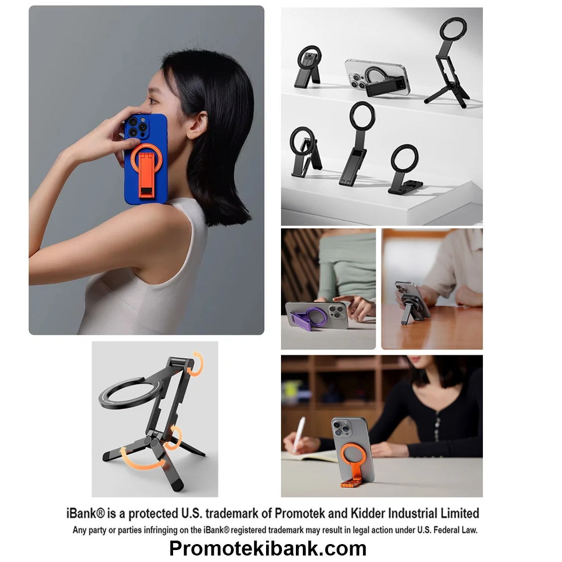 iBank ® Magnetic Aluminum Tripod compatible with iPhone 17/16/15/14 1