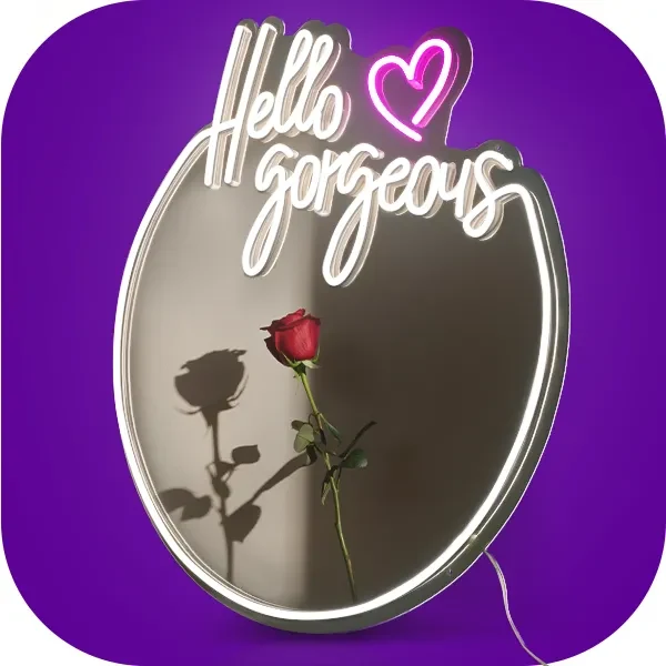 Custom Mirror Neon Signs 1