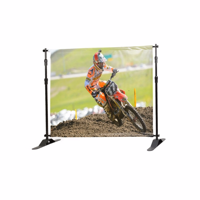 Size Me™, 96" x 48" Vinyl, Single-Sided Telescopic Backdrop Banner