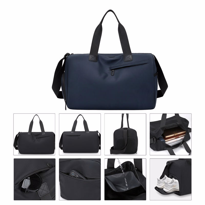 PU Shoe Compartment Travel Bag