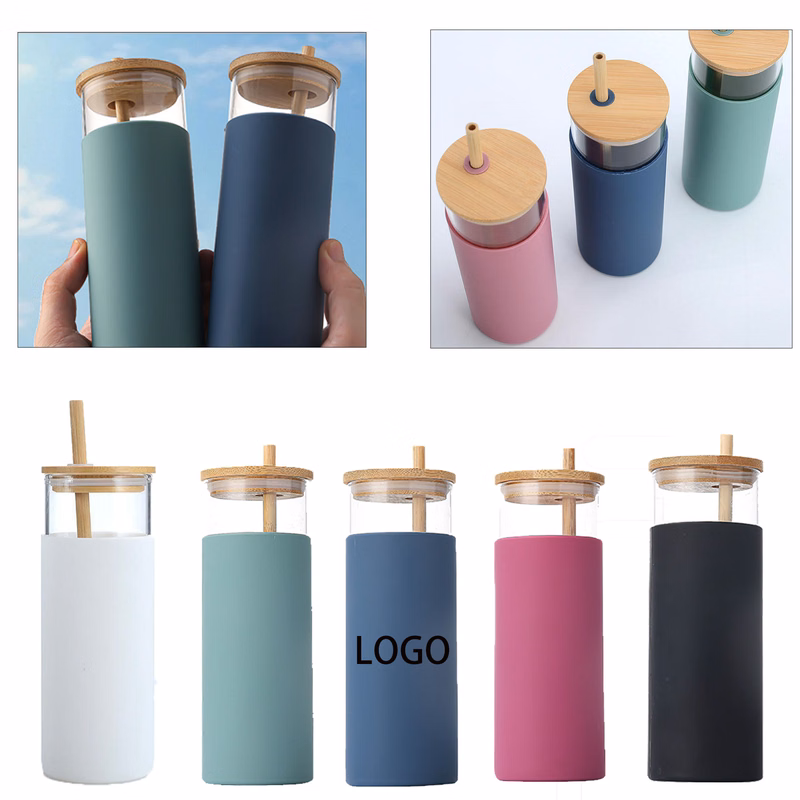 Cup sleeve glass straw cup