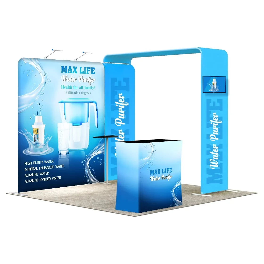 10ft Inline Trade Show Booth - Portable Display 1