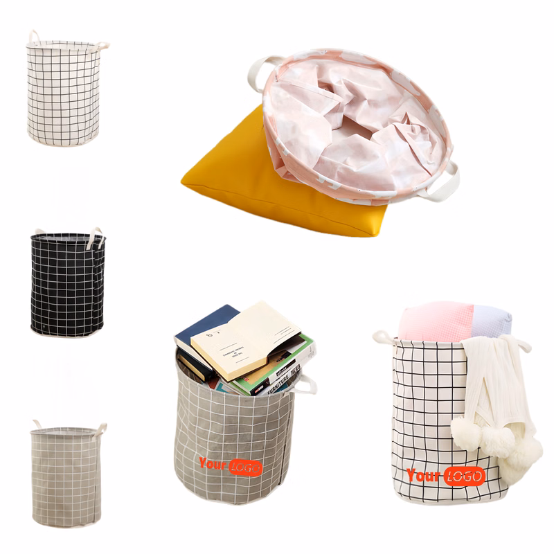 Cloth Storage Basket with Canvas Handles