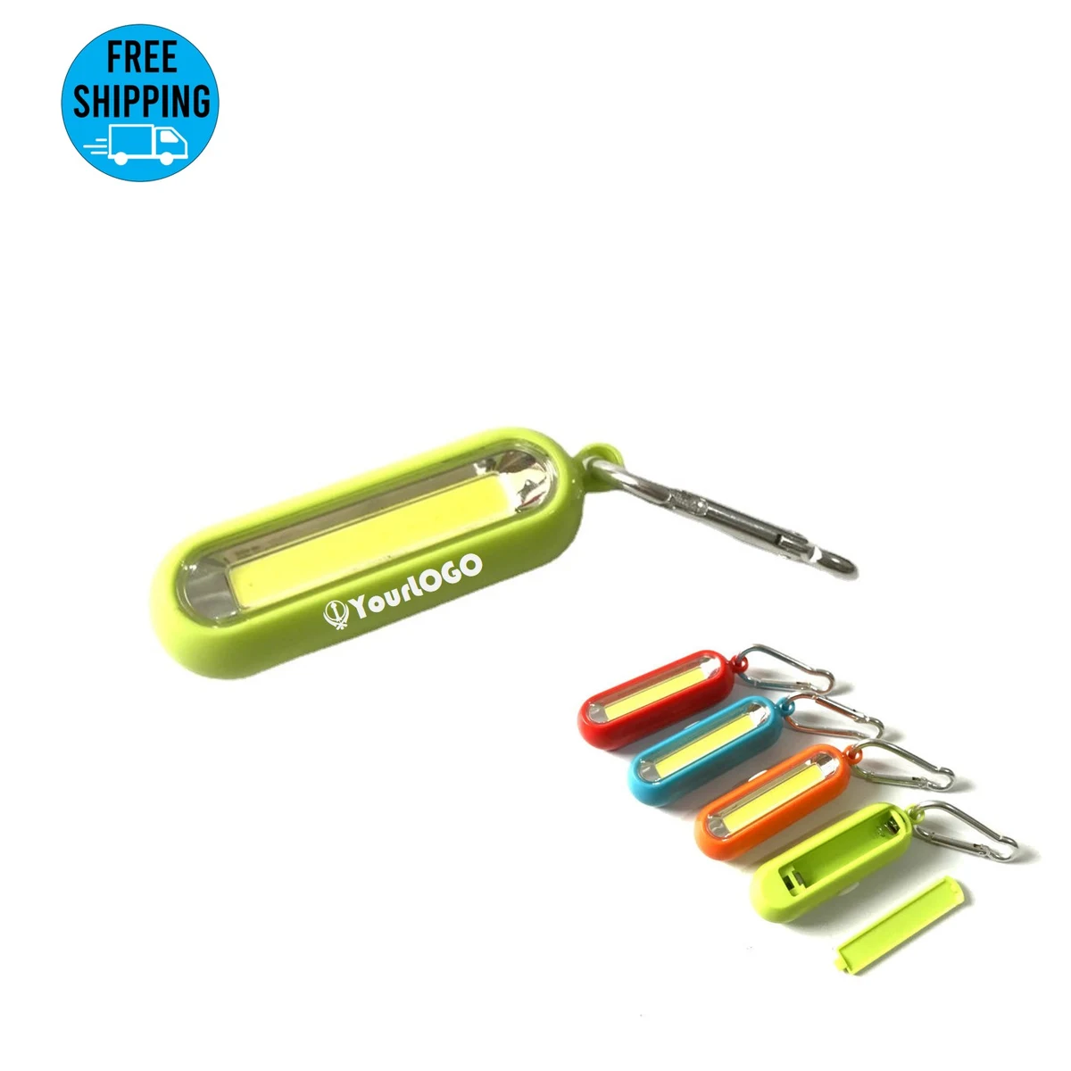 Portable COB Work Light with carabiners 1