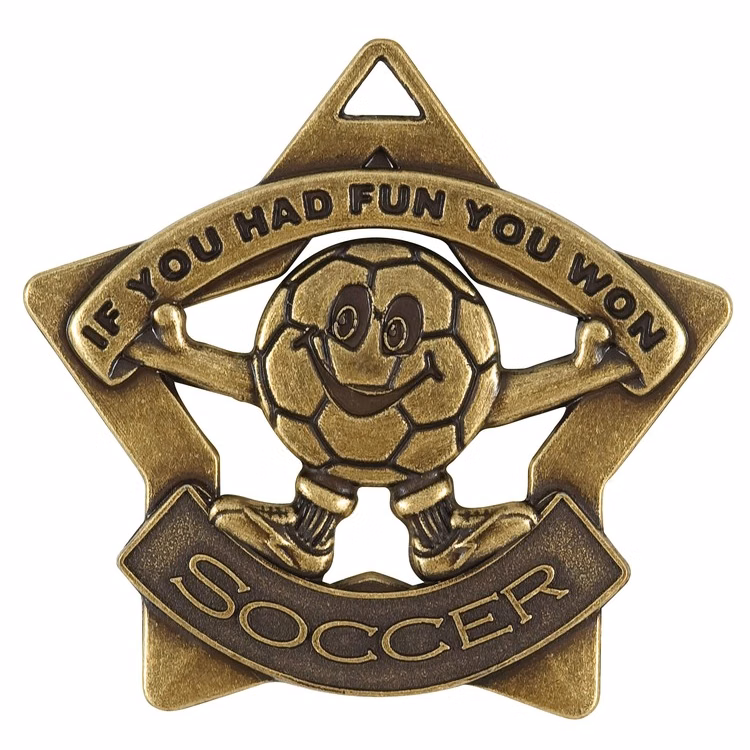 Soccer Star Medal, 2 1/4" Star