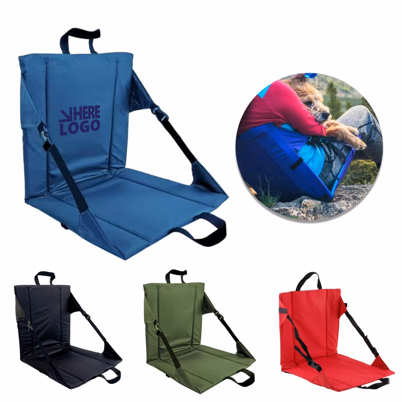 Portable Foldable Oxford Stadium Chair Cushion with Handle