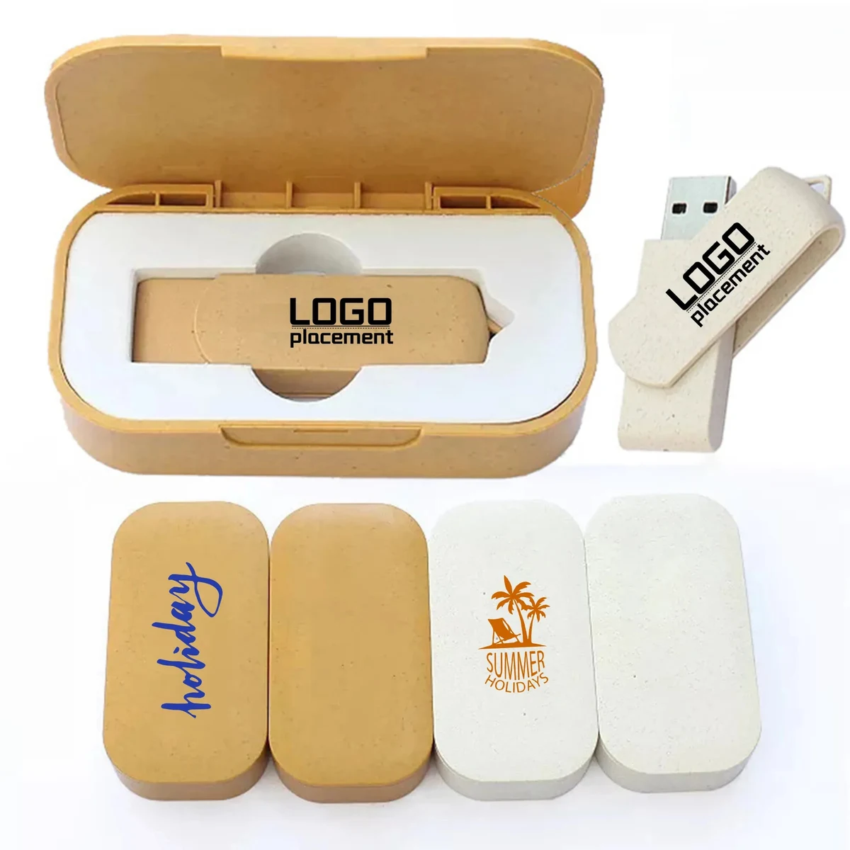 8GB Wheat Straw Eco-friendly USB Flash Drive 1