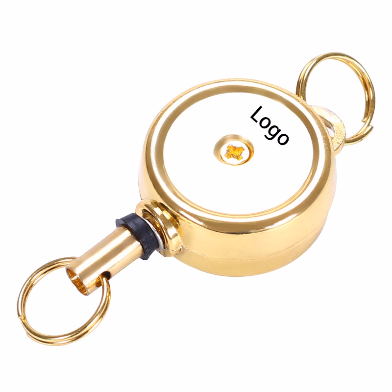 Telescopic Metal Badge Reel with Key Ring
