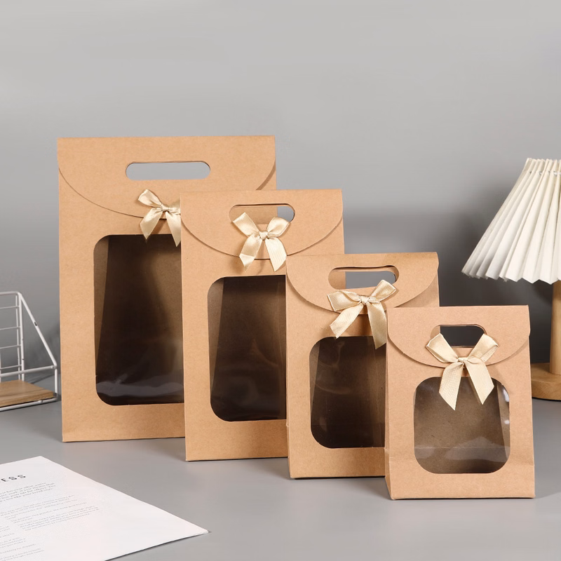 Kraft Paper Gift Bag with Window