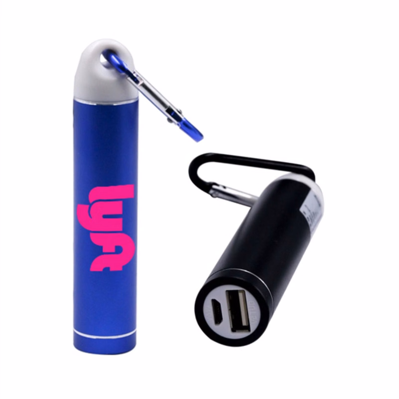 Cylindrical 2200 mAh Power Bank w/ Carabiner USA Powerbanks