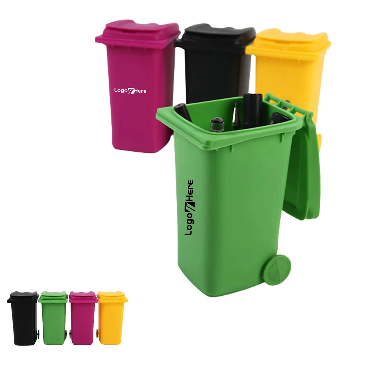 Desktop Mini Trash Can Pen Holder 1
