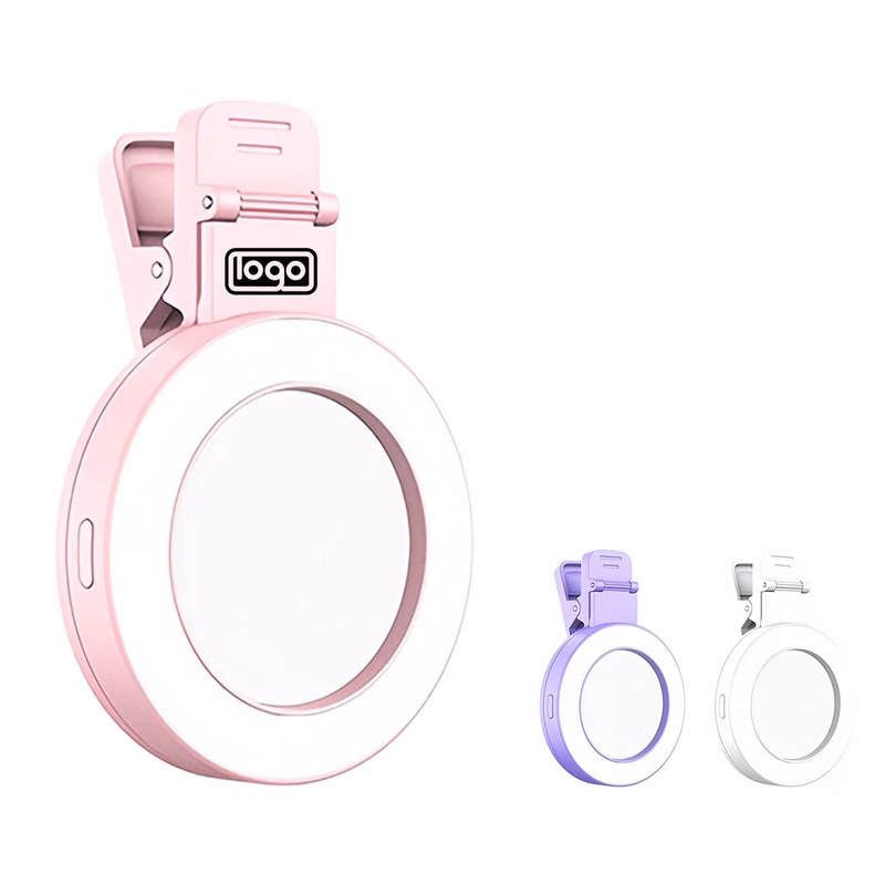 Clip-On Selfie Ring Light with Mirror