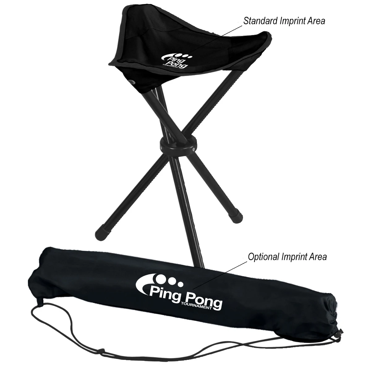 rPET Folding Tripod Stool With Carrying Bag 1