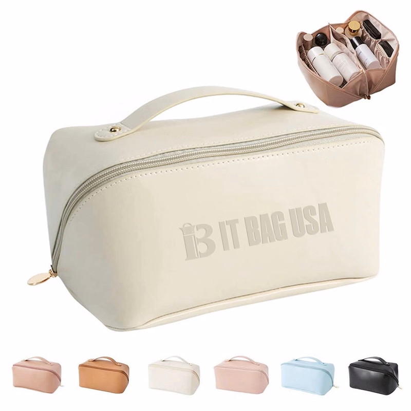 Makeup Travelling Pu Leather Cosmetic Bag Waterproof