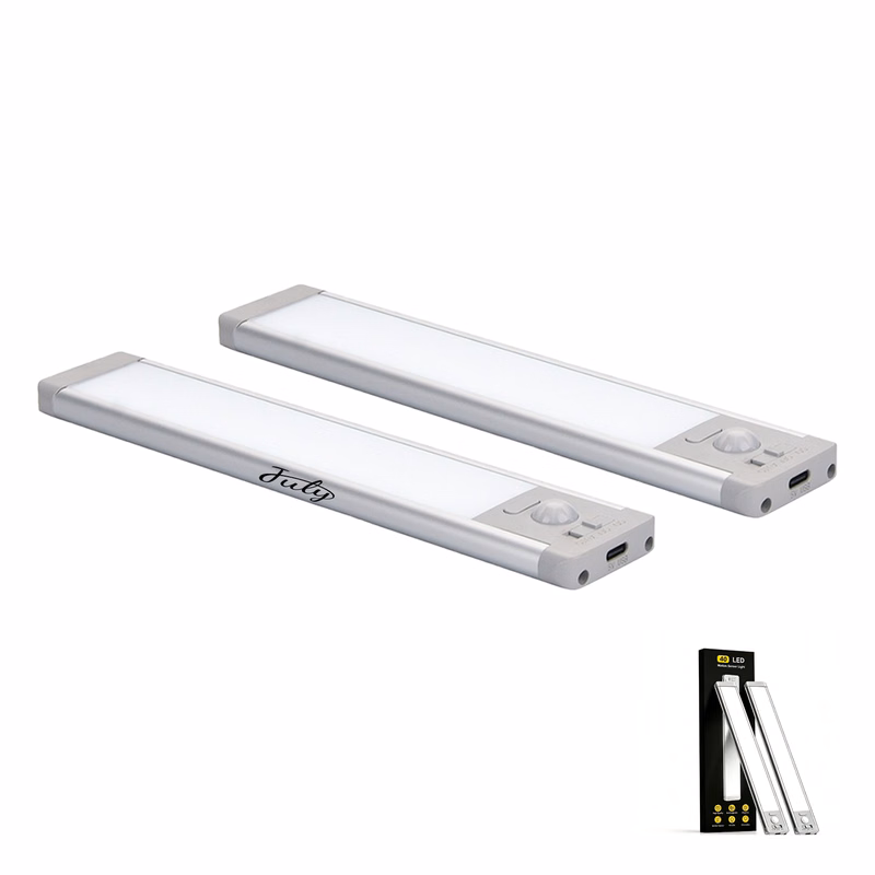 2 Pack Ultra-Thin Motion Sensor LED Lamp, Magnetic Dimmable