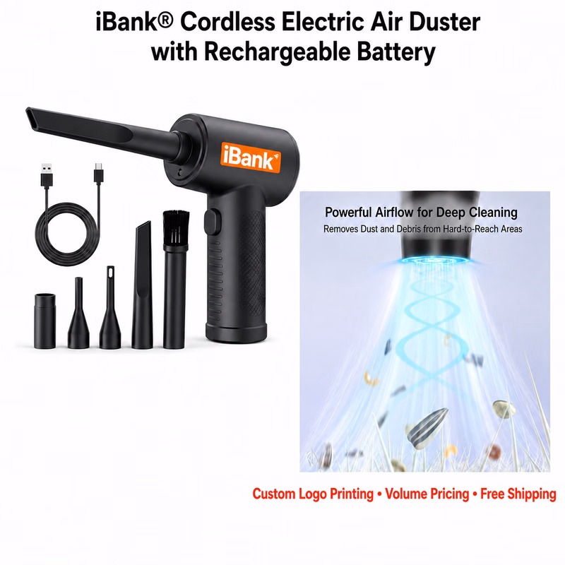 iBank ® Cordless Electric Air Duster with Rechargeable Battery