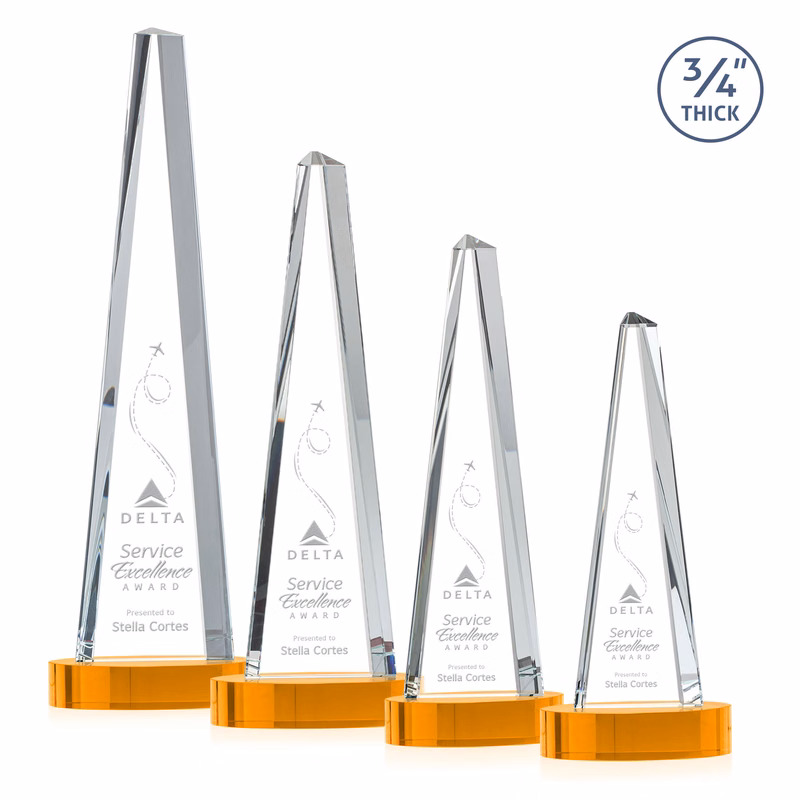 Majestic Tower Award on Alberton Base - Amber
