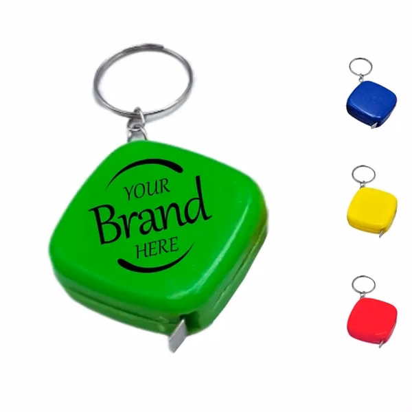 Custom Mini ABS Measuring Tape Keychain — Compact Everyday Tool Giveaway