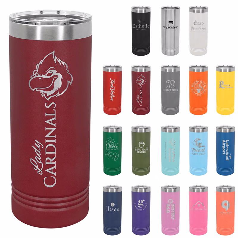 Polar Camel 22oz Stainless Steel Skinny Tumbler w/ Sliding Lid