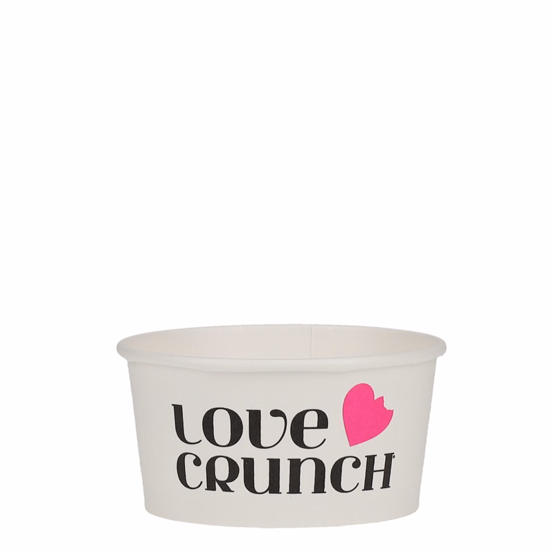 6 oz Food Container Paper White Tradition Print