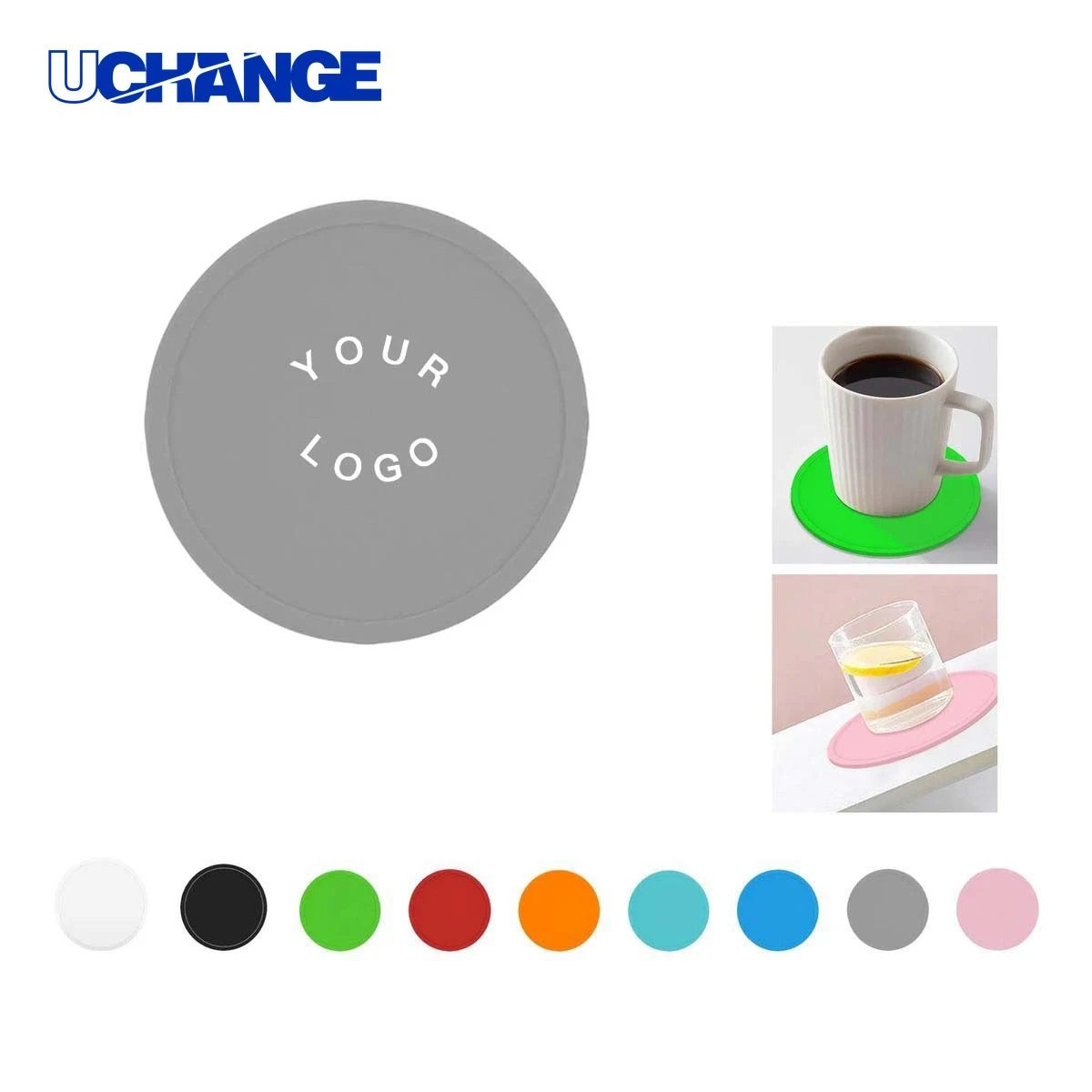 Silicone Drink Coasters Round Heat Resistant Design 1