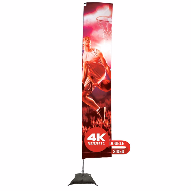 14.5' Streamline Rectangle Sail Sign Kit (Double-Sided with Scissor Base)