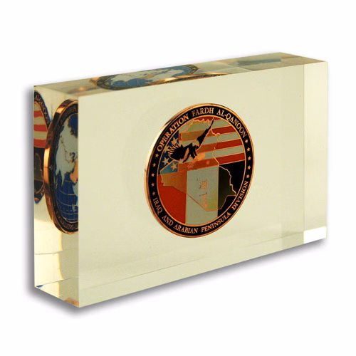 Custom Challenge Coin Acrylic Embedment