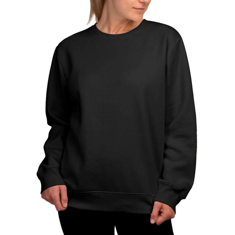 Women's Fleece Crewneck Sweatshirts Black Small 1