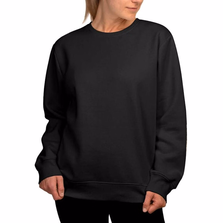 Women's Fleece Crewneck Sweatshirts Black Small